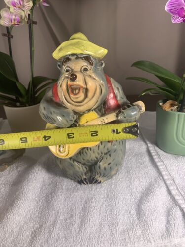 Vtg Big Al Bank Walt Disney Country Bear Jamboree 1970s Coin Bank Yellow Red Vg+ - Picture 3 of 10