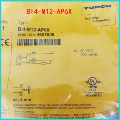 Original TURCK proximity switch module BI4-M12-AP6X inductive switch sensor