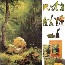 Wooden Jigsaw Puzzle for Adults by FoxSmartBox -350 Pcs- The Painter in a Forest