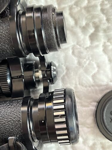 Vintage Binolux Binoculars 7X50 Triple Tested Coated Optics Case For Parts READ - Picture 10 of 24