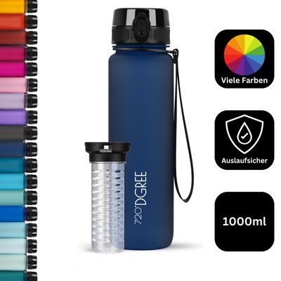 720DGREE Trinkflasche 1000ml Wasserflasche Sportflaschel Früchtebehälter Infuser
