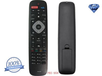 New Replaced PHI-958 Remote Control for Philips SMART TV URMT39JHG003 YKF340001
