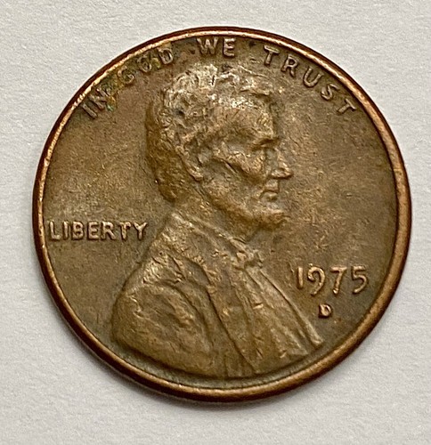 1975D Lincoln Memorial One Cent im Umlauf befindliche Fehlermünze - Bild 2 von 12