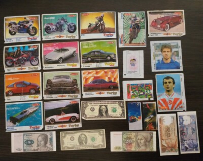 Chewing gum wrappers. Turbo, kent, money. Rare.
