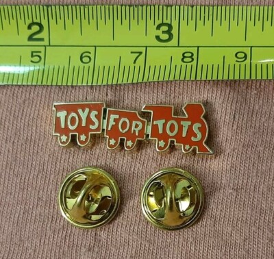Toys For Tots Red Train Logo Jacket Lapel Pin Christmas Charity