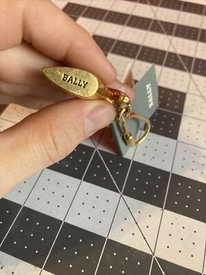 Vintage Bally High Heel Gold Tone Keychain w/ Original Tag Rare