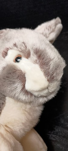 Realistischer lebensgroßer grau & cremefarbener Plüschhase Kaninchen Cottontail 10 Zoll - Bild 6 von 9