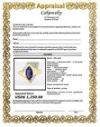 GENUINE 1.15 Cts IOLITE & DIAMOND RING 10K YELLOW GOLD - Free Appraisal - NWT — photo 6