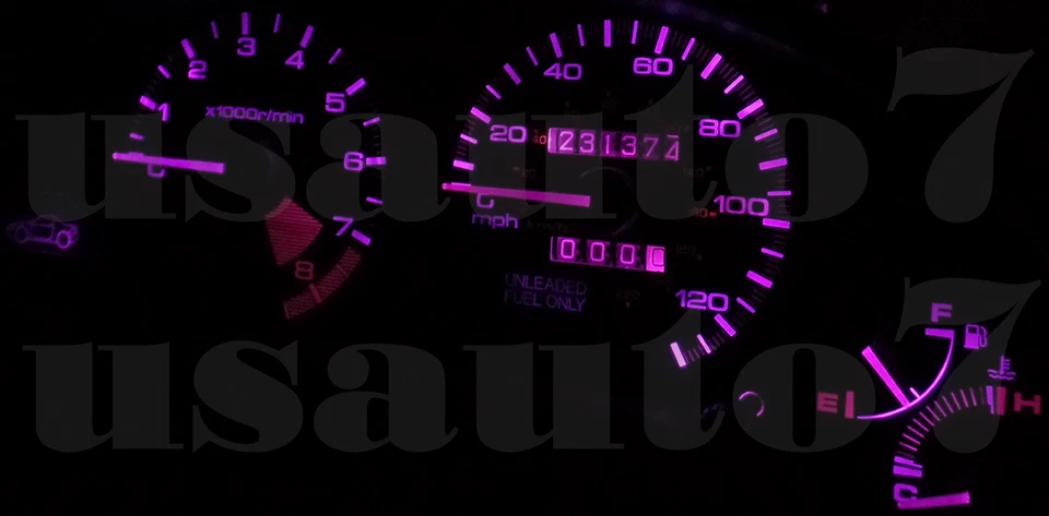Dash Speedometer Cluster Gauge PINK LED LIGHTS KIT Fit 93-97 Honda Civic Del Sol - Image 4 of 4
