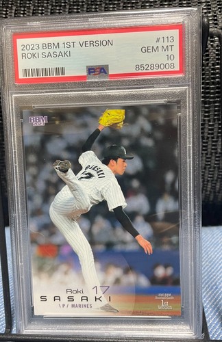 next ohtani 2023 BBM 1st Version Roki Sasaki Dodgers PSA 10 GEM MINT from Japan