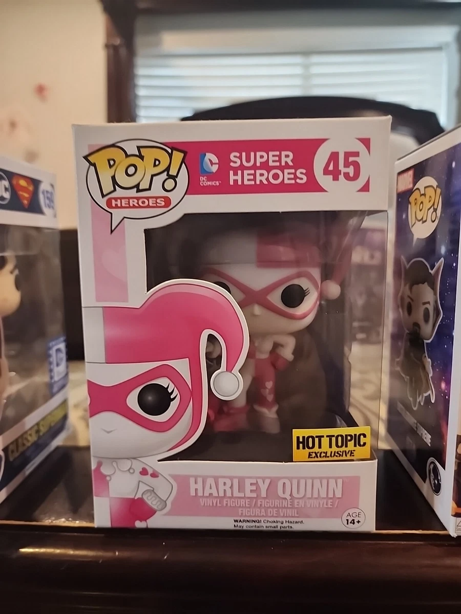 Harley quinn pink and white funko pop sales