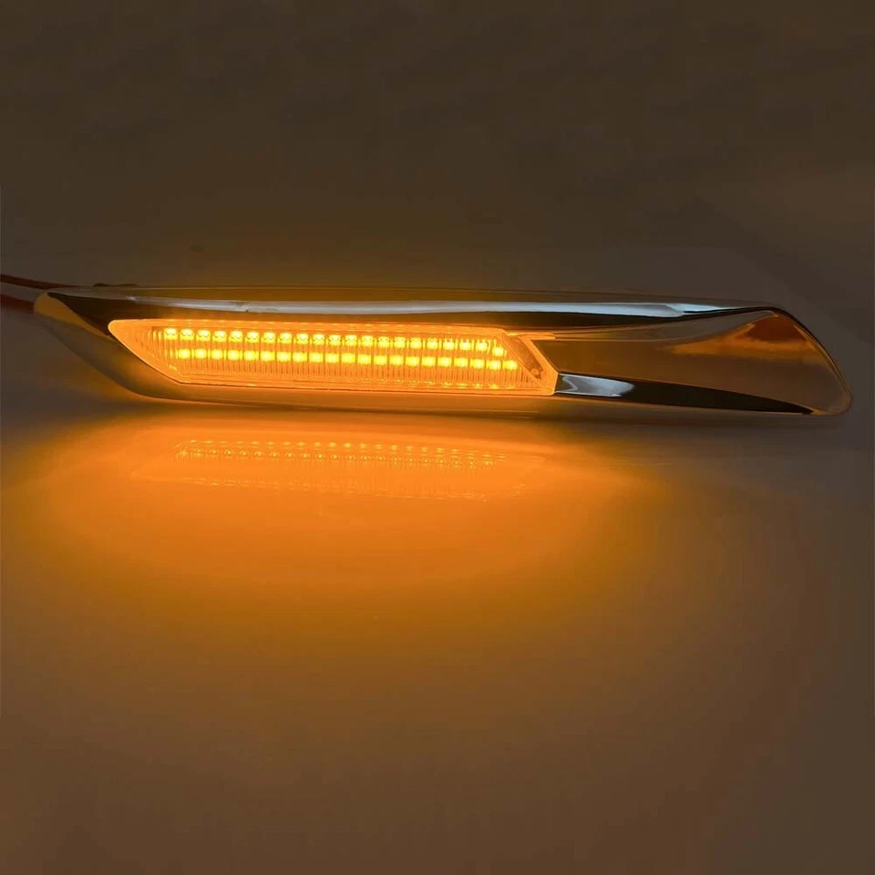 2PC LED Dynamic Side Marker Turn Signal Light LCI For BMW 5-Series F10/F11/F18 - Image 3 of 4