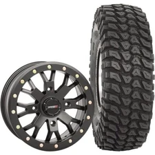 System 3 Off-Road 15x7, 4/156, 6+1 SB-4 Wheel And 35x10R-15 XCR350 Tire Kit