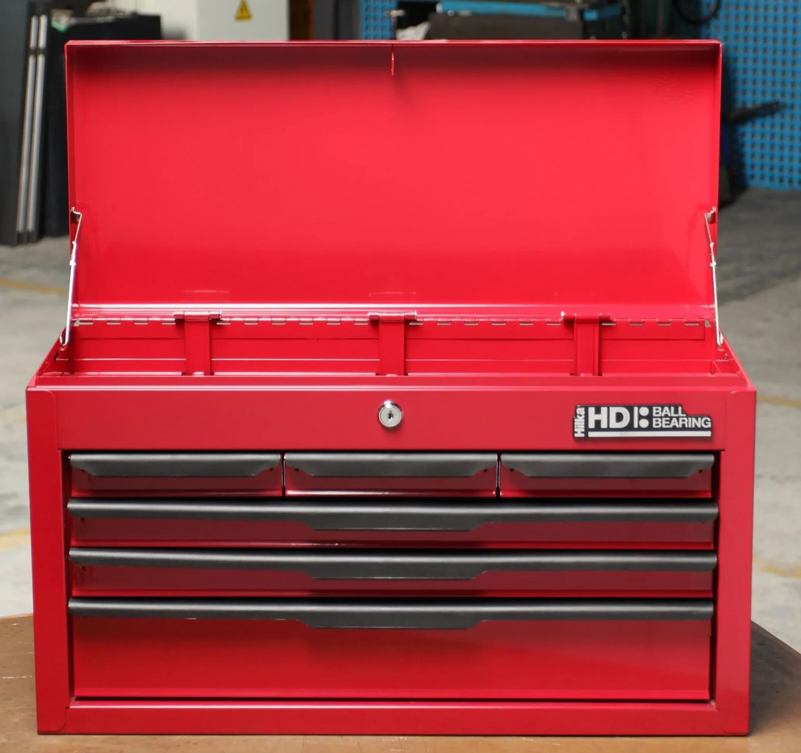 Hilka Tool Chest Box red steel metal garage tools storage toolbox eBay