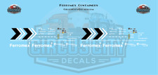 Juego de calcomanías Ferromex FXEU contenedor N escala 1:160