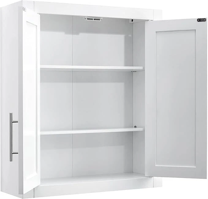 Crosley Savannah壁挂式浴室药柜带置物架,白色 — 第 4/4 张图片