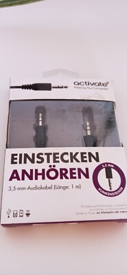 Activate Klinkenkabel, 3,5 mm-Klinkenstecker, 1 m, schwarz