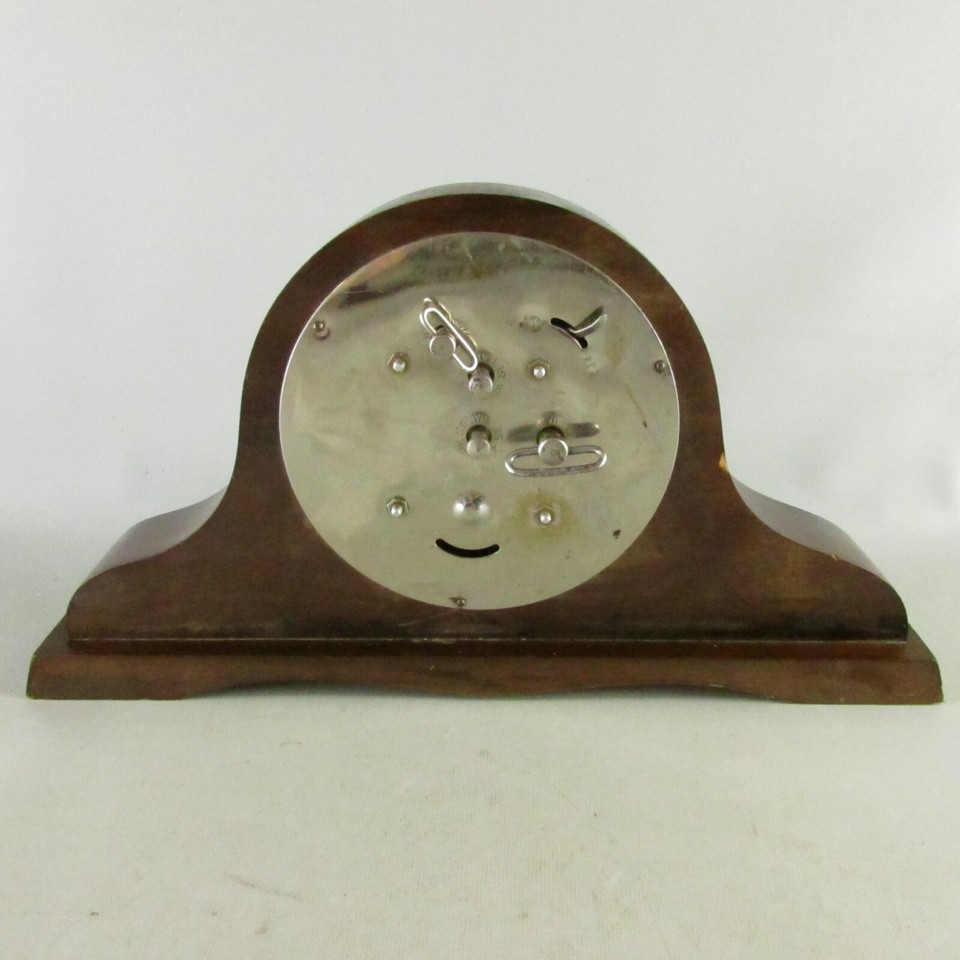 Vintage William Gilbert Wind Up Clock Wood Mantel Shelf Alarm Clock