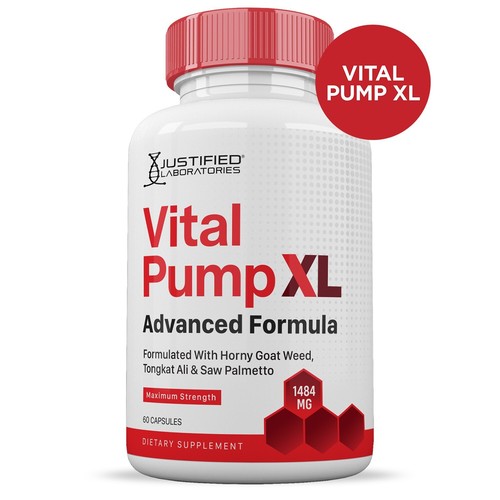 VItal Pump XL for Men Advanced Formula 1484MG Pills Vitamin Supplement 5 Pack - Picture 2 of 6
