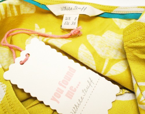 White Stuff Leon Top sunny chartreuse yellow cotton blouse Size 8 New Tags BNWT - Picture 3 of 5