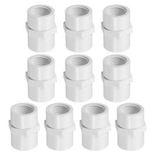 10 Pcs NPT1/2" PVC Female Adapter Pipe Fitting Female Threaded Slip Coupling