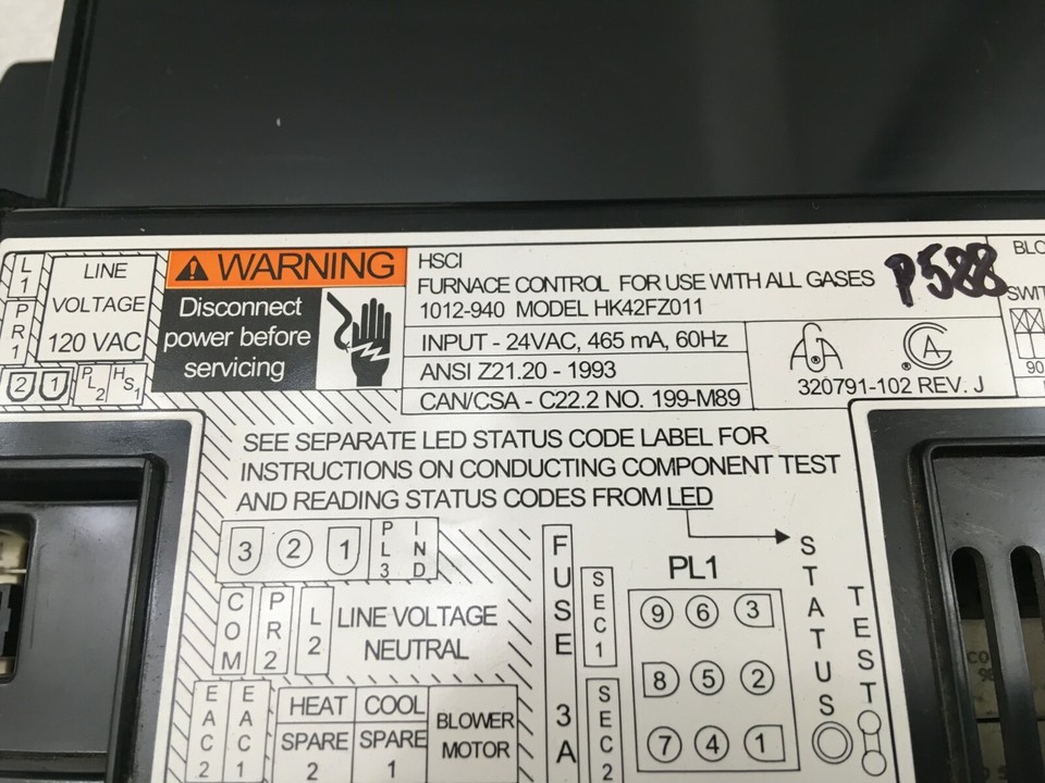 Carrier Bryant HK42FZ011 Control Board 1012940 used FREE shipping 