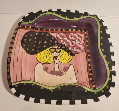 AUNT GERTIE CERAMIC PLATE 2002 CHARACTER COLLECTIBLE SWAK LYNDA CORNIELLE SIGNED