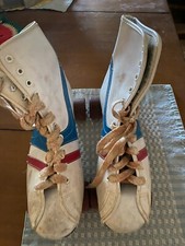 Vintage White Fireball Outdoor Shoe Skates Official Roller Derby Urethane size 5