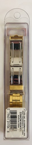Speidel Express 1024YR 16-22mm Buckle Clasp Fermoir Gold Tone Watch Band - NEW!! - Picture 3 of 4