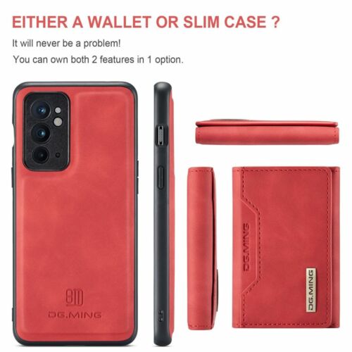 DG.MING 2in1 Wallet Phone Case Luxury PU Leather Holder Cover For OnePlus 9 Pro - Picture 5 of 42