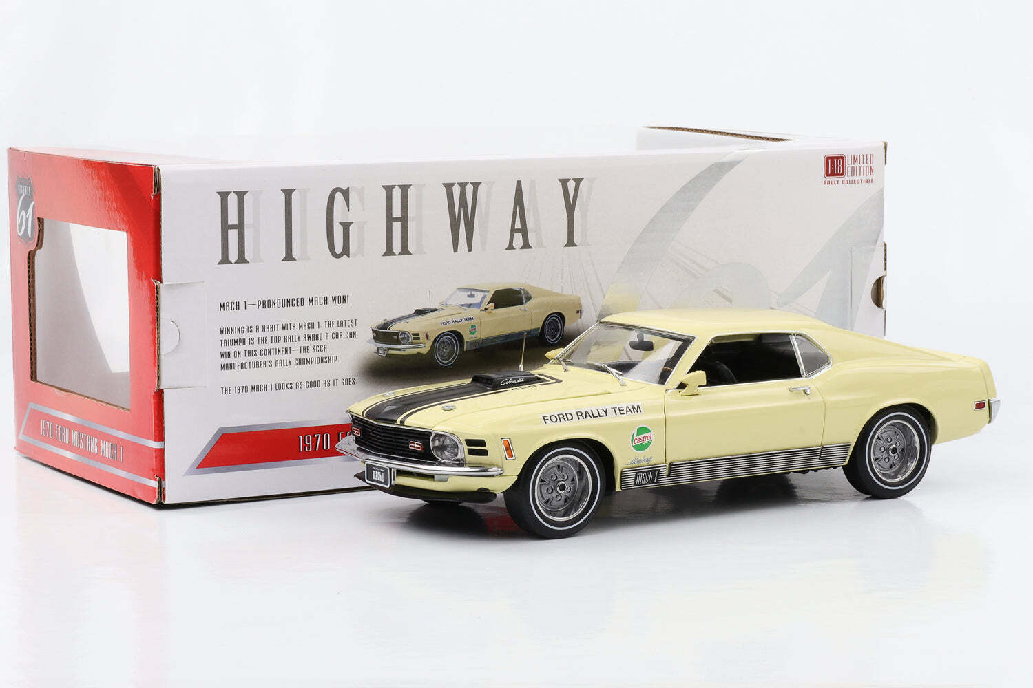 1:18 Ford Mustang Mach 1 1970 Competition SCCA FORD RALLY TEAM Highway61