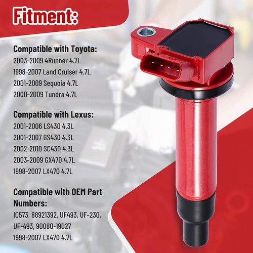 8X NEW Ignition Coils & Iridium Spark Plugs For Toyota Tundra Sequoia 4.7L UF230 - Picture 3 of 23