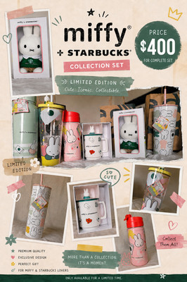 2026 Limited Edition Miffy + Starbucks US Collab    - FULL SET of 6!