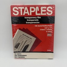 Staples Transparency Film - 100 sheets 8.5" x 11", 216mm x 279mm 100 Sheets