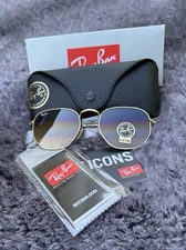 New Ray-Ban Hexagonal RB3548 Gradient Brown 54mm Sunglasses