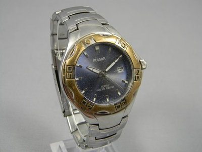 #ad Pulsar by Seiko Watch Men 39mm Date Clasp Band New Battery 6.5#x27;#x27; to 6.75quot; $17.99