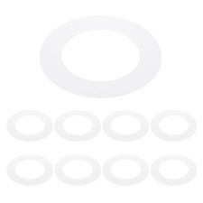 8Pcs 3.6" ID 5" OD Plastic Trim Ring Translucent Matte White Goof Rings