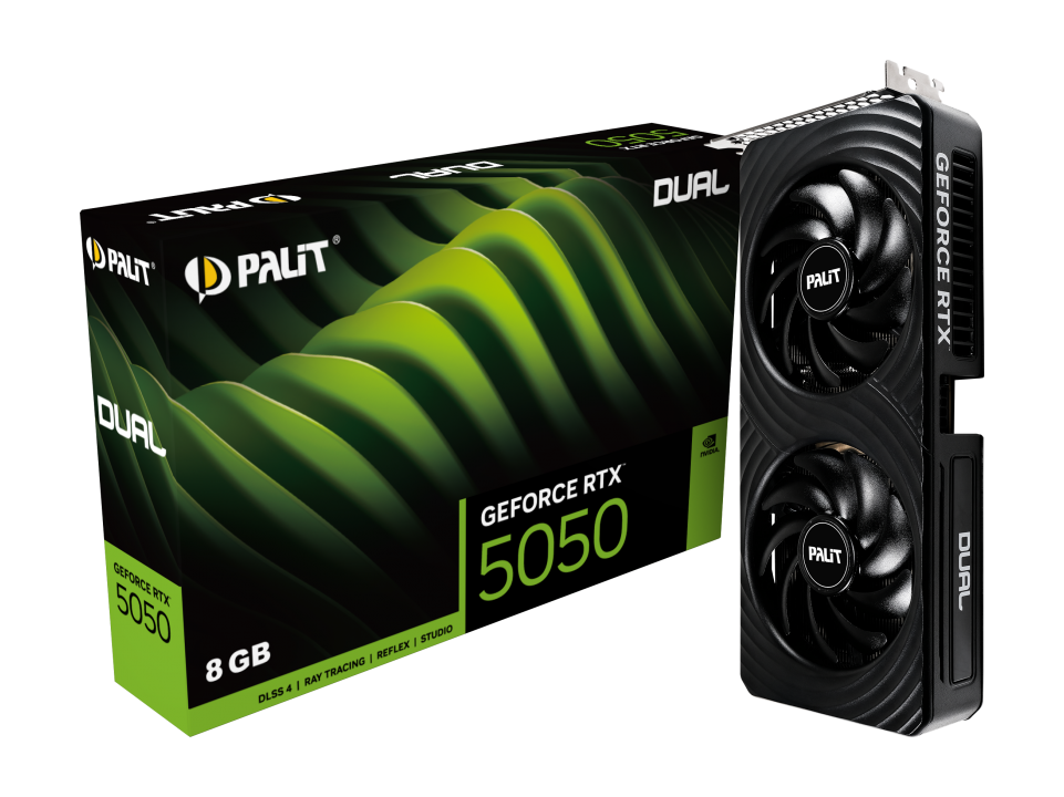 GeForceRTX5050 PALIT GDDR6 8GBグラフィックボード PALIT GeForce RTX 5050 Dual 8GB Graphics Card NE65050019P1-GB2070D
