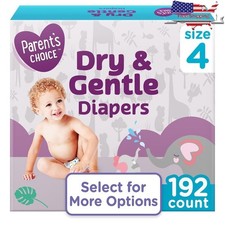 Dry Gentle Diapers Size 4 Hypoallergenic Soft Stretchy Sides 12H Leak Protection