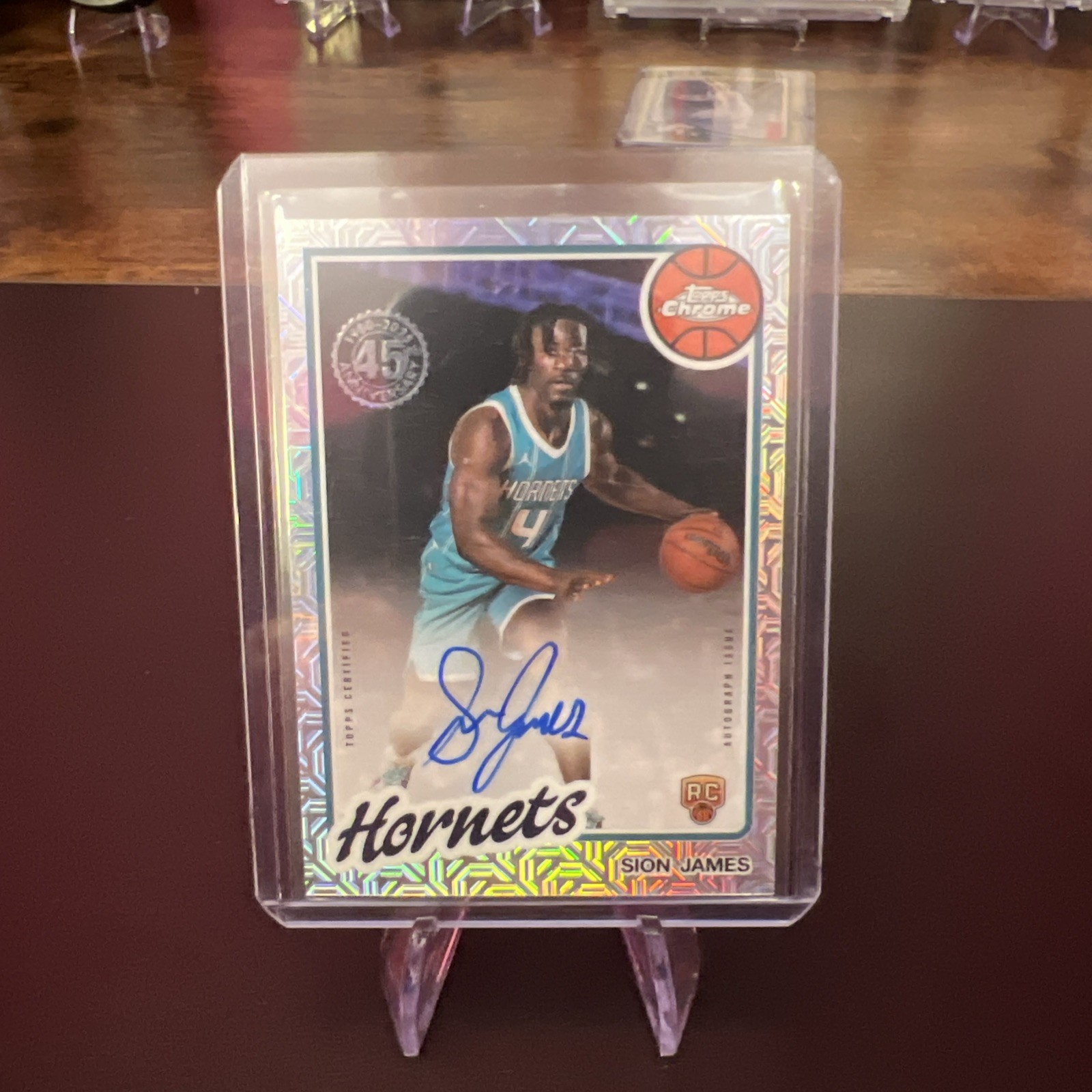 2025-26 Sion James Topps Basketball Silver Pack Mojo RC On Card Auto 45th Annive
