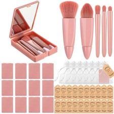 12 Set Travel Makeup Brush Set Bulk with Mirror Mini Travel Makeup Brushes Th...