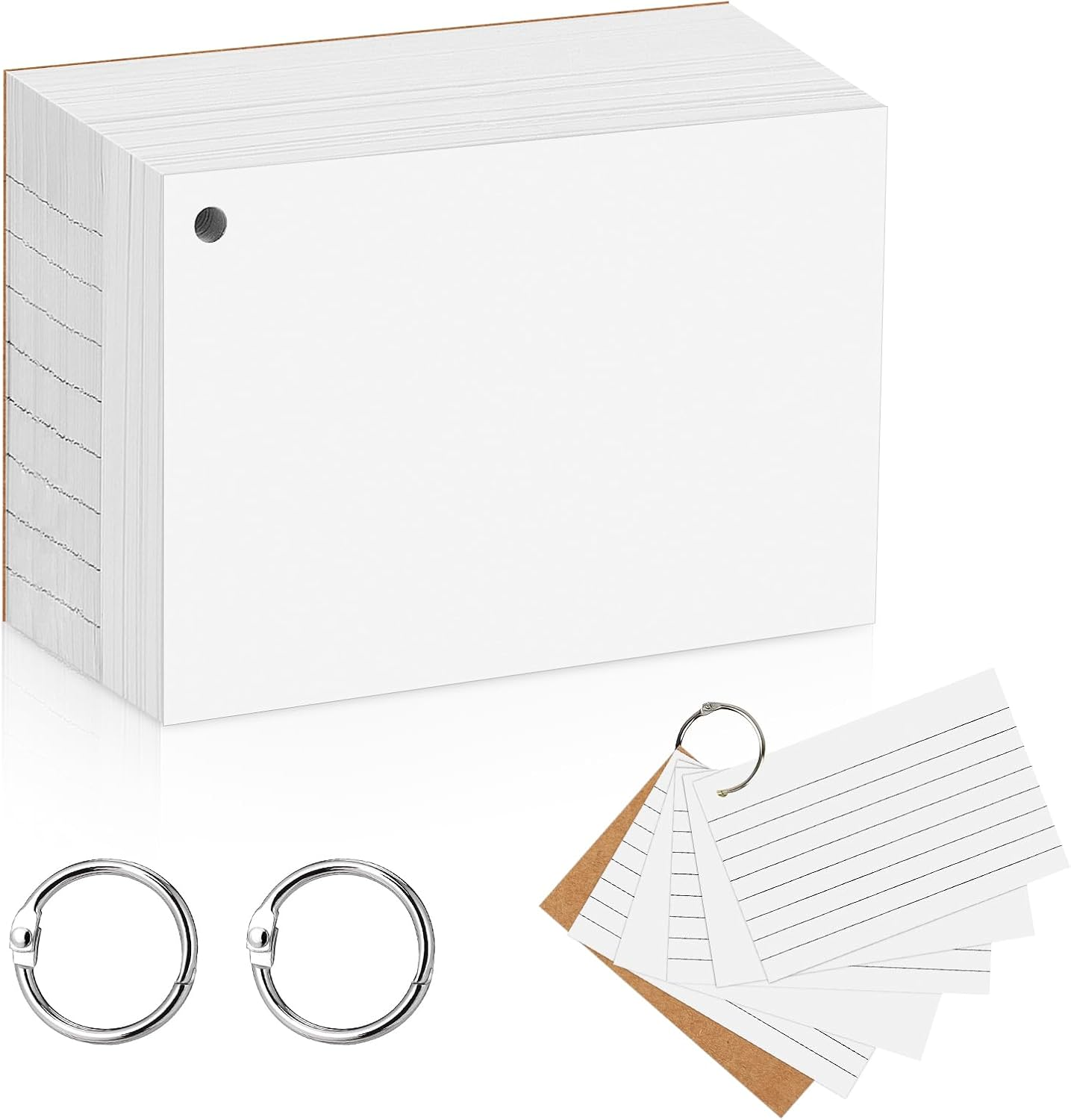 Flash Cards 500PCS Revision Cards 125 X 75Mm Index Cards, Colour Record Cards