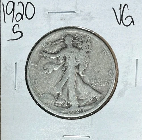 1920-S WALKING LIBERTY SILVER HALF DOLLAR~ VG ~NICE LOOKING COIN~