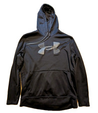 Under Armour Black Coldgear Loose Long Sleeve Pullover Hoodie Mens Large L