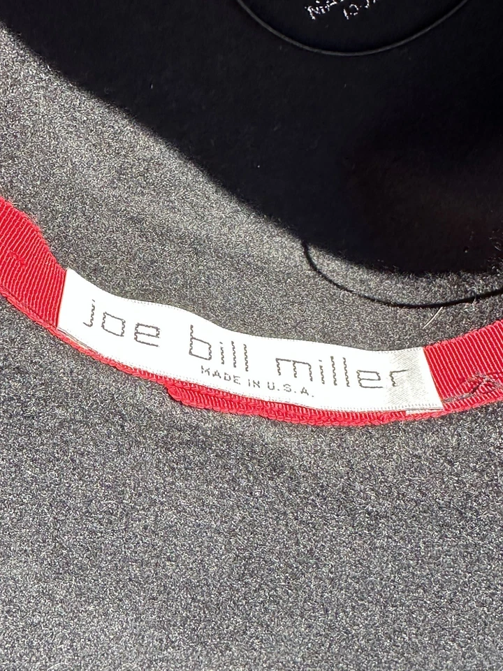 Vintage Joe Bill Miller Black Wool Women’s Hat Round Wide Brim Mourning Church - Image 4 of 4