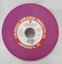Colonial Abrasive Products 80K Ruby #380  7" x 1/4" x 1-1/4" Grinding Wheel
