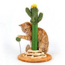 Himake Cactus Cat Scratcher Interactive Ball Sisal Post