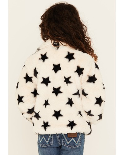 Urban Republic Girls' Star Print Faux Fur Moto Jacket - 5023KVP-145-CHILD - Picture 4 of 4