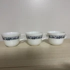 3 Vintage Pyrex Old Town Blue Coffee Cups