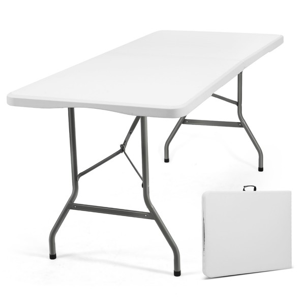 180Cm Buffettisch Tisch Klappbar Kunststoff Balkon Campingtisch FüR 6 Personen-image